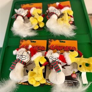 NWT Garfield Christmas Cat Toys Set Of Four